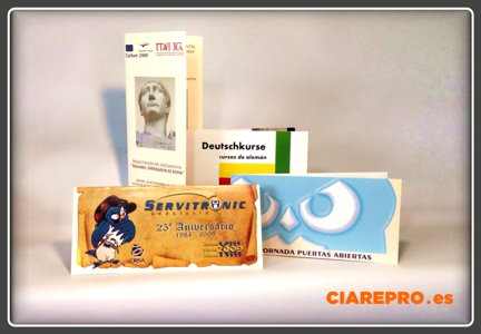 tarjetas postales tarjetones plegados